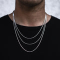 Cadena Box 1,6 mm de plata italiana 925 BOASI