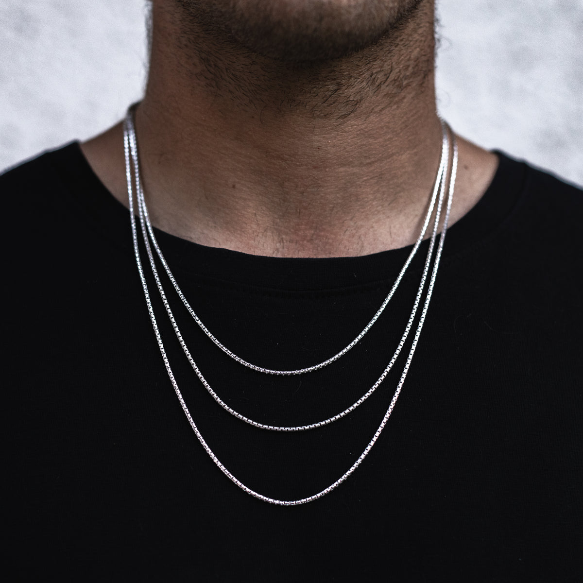 Cadena Box 1,6 mm de plata italiana 925 BOASI